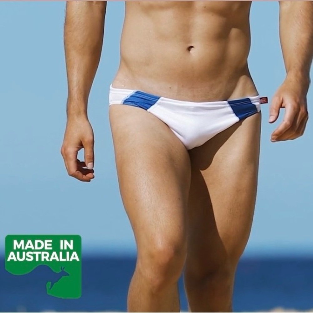 Lot of 3 - Aussiebum Wonderjock Classic Competition Crew 100% Nylon Swim Briefs